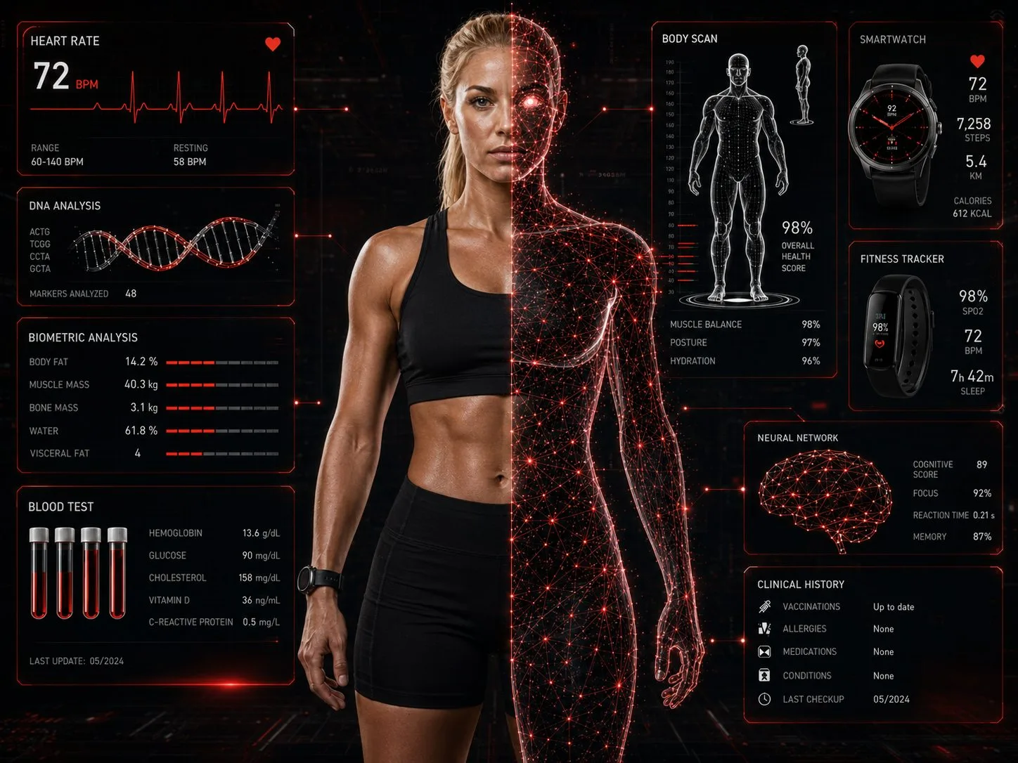 Human Digital Twin, corpo digitalizado com dados biométricos