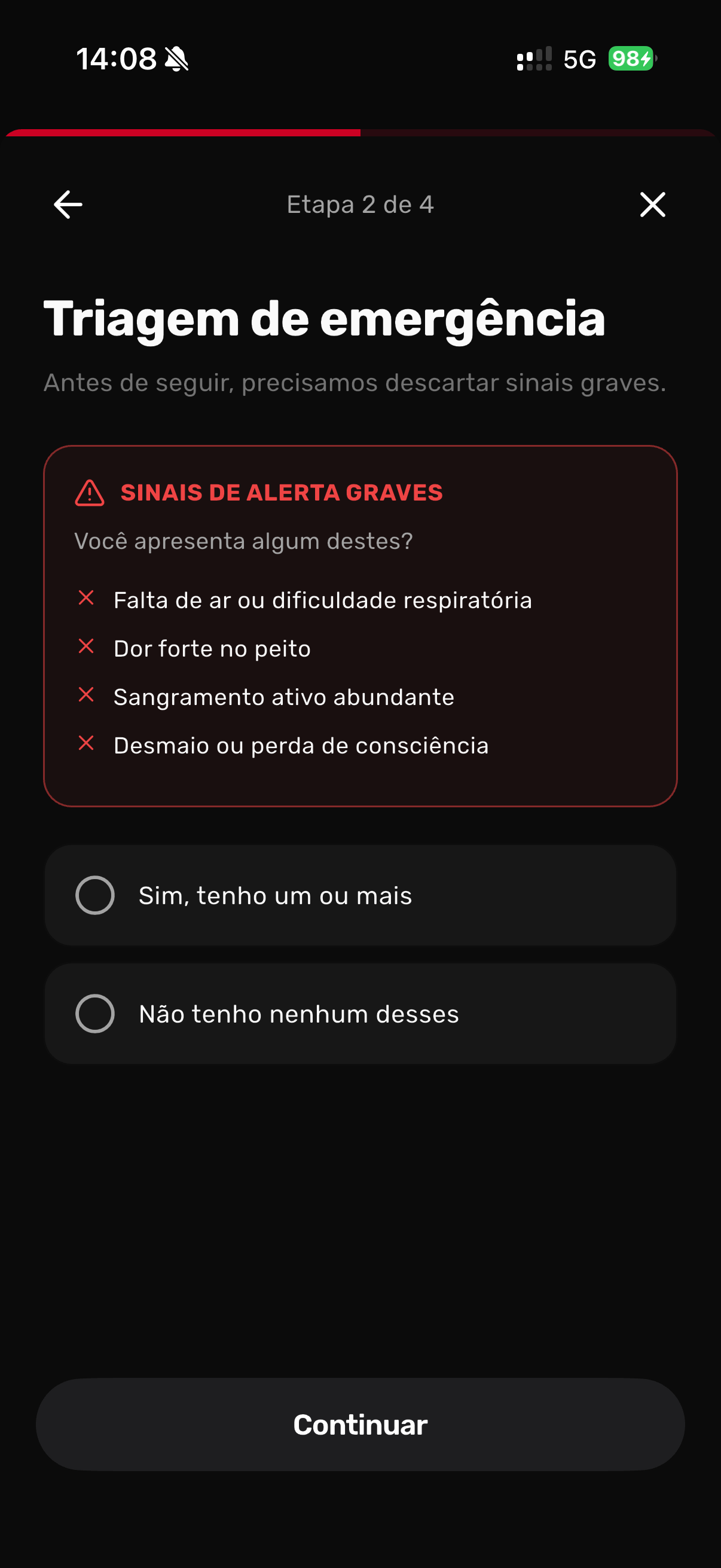 Triagem de emergência