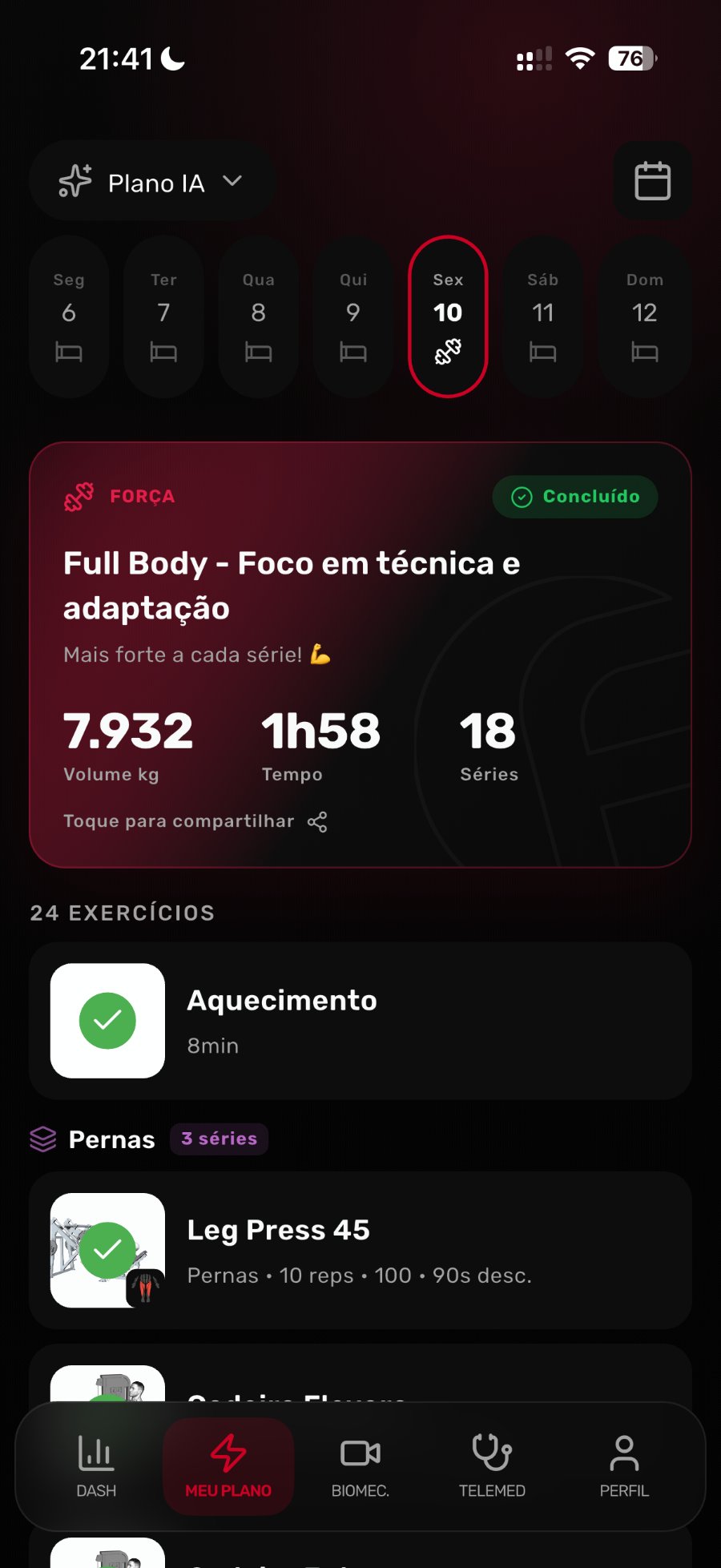 Tela do app Oficial Saúde